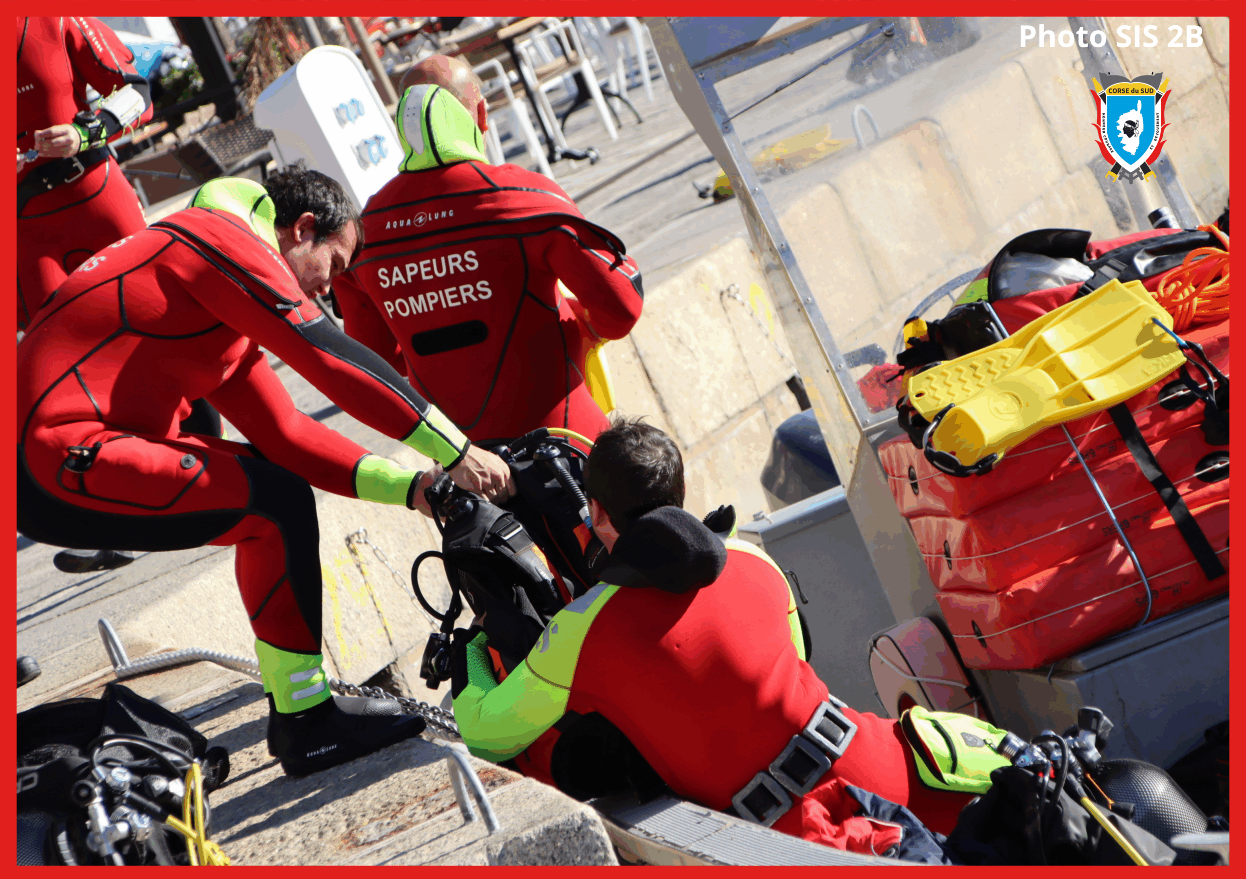 Les sauveteurs aquatiques du SIS 2A et du SIS 2B mobilisés pour nettoyer le port de Calvi